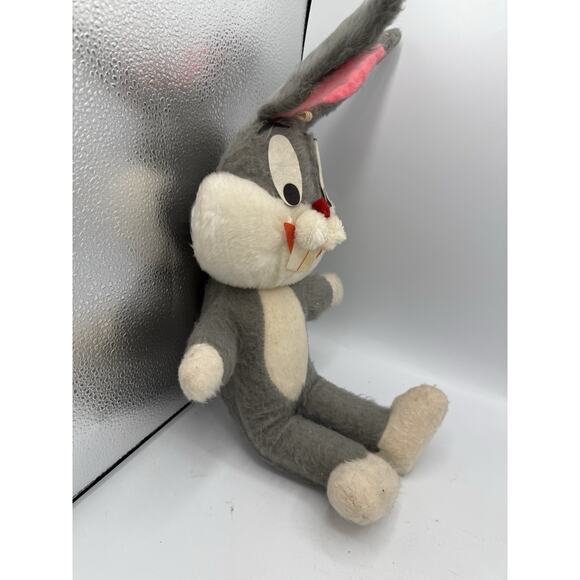 Vintage 1971 Warner Bros Bugs Bunny Plush 18” Mighty Star Gray White Rabbit - Picture 2 of 6